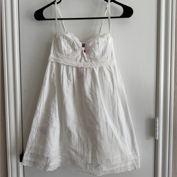 Edikted Dresses & Skirts - White Lace-Trim Dress size XS NWT